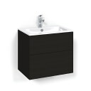 Macro Design Crown Plain Servantskap 2 Skuff - med Light Servant Svart eik / 60cm 14