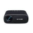 Blitzwolf BW-V4 1080p LED-projektor med Wi-Fi og Bluetooth - Svart