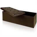 Benk med oppbevaring114 cm - brun