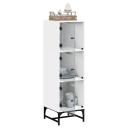 vidaXL Highboard med glassdører hvit 35x37x120 cm