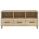 vidaXL TV-benk sonoma eik 102x35x50 cm konstruert tre
