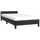 vidaXL Sengeramme med hodegavl svart 90x190 cm 3FT Single kunstskinn