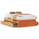  Sengeramme uten madrass med skuffer brun 120x200 cm heltre furu 8721158382481