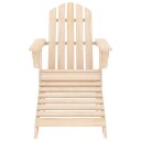 vidaXL Adirondack hagestol med ottoman heltre gran