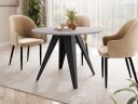 Hoban Spisebord rundt uttrekkbart 100-138 cm - svart, beige