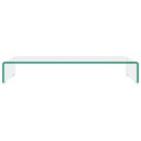 vidaXL TV-benk glass klar 80x30x13 cm