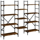  Bokhylle røkt eik 160x28,5x136,5 cm konstruert tre 8721012339262