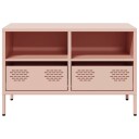  TV-benk rosa 68x39x43,5 cm kaldvalset stål 8721102930744