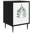 vidaXL Nattbordskap HANAU Svart eik 36 x 33 x 51 cm Konstruert tre