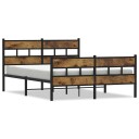  Sengeramme i metall uten madrass røkt eik 160x200 cm 8721158367488