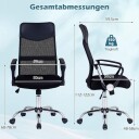 Ergonomisk kontorstol – justerbar høyde pustende netting
