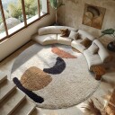 Runde tepper   Mantona Natural Cotton Shaggy multi Størrelse: Ø 200 cm