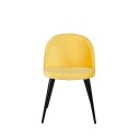Venture Design Velvet spise stol Gul Fløyel/svart Gul