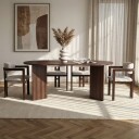 Vintar Spisebord- og stolsett 180x75x90 cm 5 deler - Milano Walnut, Dark Walnut, hvit