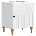 Nattbordskap Hvit 43 x 34,5 x 50 cm Konstruert tre