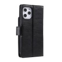 Trolsk Lommebokdeksel Skinnimitasjon for 9 Kort (iPhone 12/12 Pro) Svart