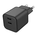 Dacota Platinum 65 W dobbel USB-C GaN-lader Svart
