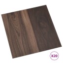  Selvheftende Gulvplanker 30,5 x 30,5 cm 20 pcs PVC Mørk brun