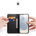 Dux Ducis Lommebokdeksel Til Samsung Galaxy S25 Edge med RFID-beskyttelse - Svart