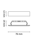 UnoCOB Slim 160mA 2700K Sort