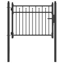 vidaXL Gjerdeport BAARLO 100 x 75 cm Metall Svart Låsbar