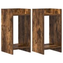 vidaXL Planteholder 2 stk. Røkt Eik 30 x 30 x 60 cm Konstruert tre