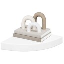 vidaXL Flytende vegghyller 4 stk hvit 25x25x3,8 cm MDF