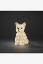 Konstsmide - Akrylfigur av sittende hund, 33 cm, LED - Hvit