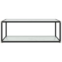 vidaXL Salongbord hvit 100x50x35 cm herdet glass