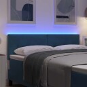  LED Hodegjerde Med Knapptufting Mørk Blå 72 cm Fløyel