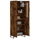 vidaXL Highboard røkt eik 69,5x34x180 cm konstruert tre 8720845490041