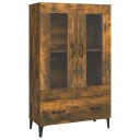 vidaXL Highboard røkt eik 70x31x115 cm konstruert tre