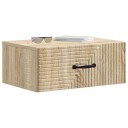  Vegghengt Nattbord med skuff 2 pcs Sonoma eik 49 x 34,5 x 20 cm