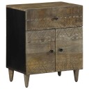  Nattbord lysegrå 50x33x60 cm heltre mango 8721158448965