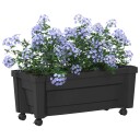 vidaXL Calypso plante med hjul PP Antrasitt