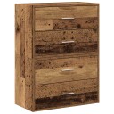  Skap med 2 skuffer 2 stk gammelt tre 60x31x40 cm konstruert tre 8721158577153