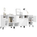 vidaXL Skjenker 3 stk hvit 60x35x70 cm konstruert tre