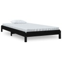 vidaXL Stableseng svart 75x190 cm heltre furu