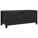  Putekasse med pute svart 105x40x45 cm konstruert tre