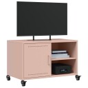  TV-benk rosa 68x39x43,5 cm kaldvalset stål 846669