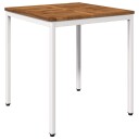 vidaXL Hage middagsbord Naturlig og Hvit 70 x 68,5 x 75 cm