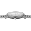 Excellanc dameklokke med stållenke / Armbåndsur – sølv/hvit