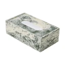 Ferm Living Mist Tissue Box   Emerald Off white