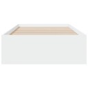  Sengeramme med skuffer hvit 100x200 cm konstruert tre 8721102620720
