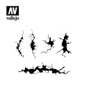 Vallejo Cracked Wall Stencil 1/35 til Modellbygging
