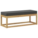 vidaXL Utendørs Krakk Benk Hvit 115 x 43 x 45 cm Solid akasietre