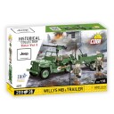 Cobi Historical Collection WWII Byggesett 200 Deler Willys MB & Trailer