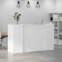  Resepsjonspult hvit 180x50x103,5 cm konstruert tre