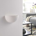 Lindby Narin vegglampe uplight, gips hvit halvrund