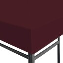 vidaXL Toppduk til paviljong 310 g/m² 3x3 m vinrød